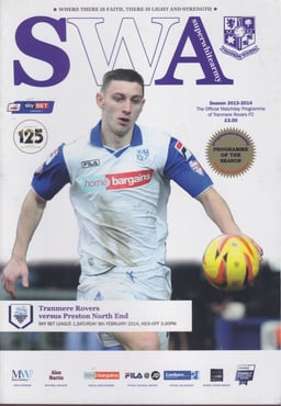 Tranmere Rovers v Preston North End Match Programme 2014-02-08